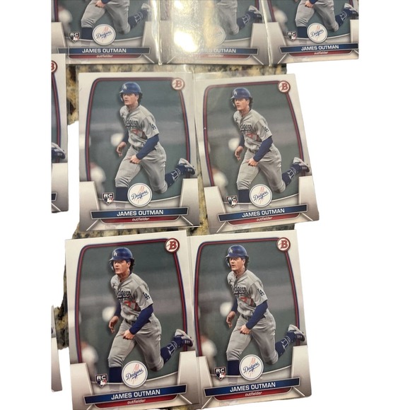 2023 Bowman James Outman Rookie Card LA Dodgers #13 RC dodgers lot of 10 - Picture 3 of 5